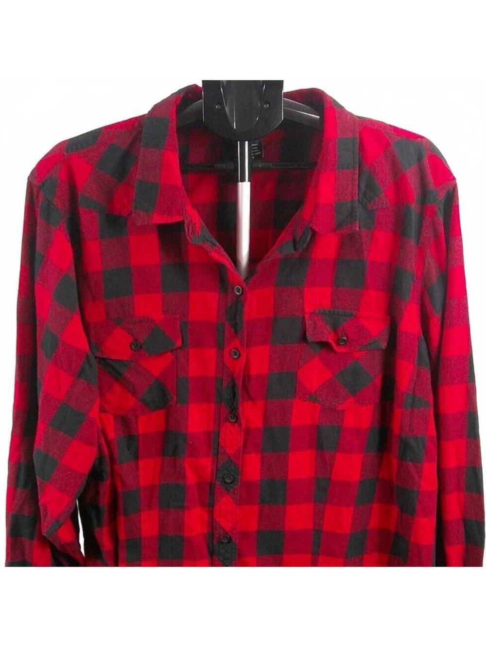 Torrid Button-down Shirt Red Buffalo Check Women's 5